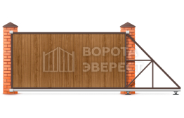 Откатные ворота 8 м 8000×2000 ВЭ-5842